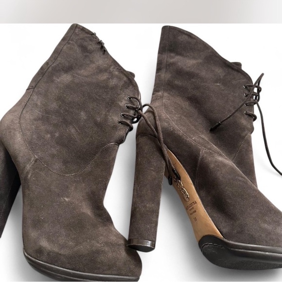 Elegant suede Brown Women's Ankle Boots brand new - Picture 6 of 10